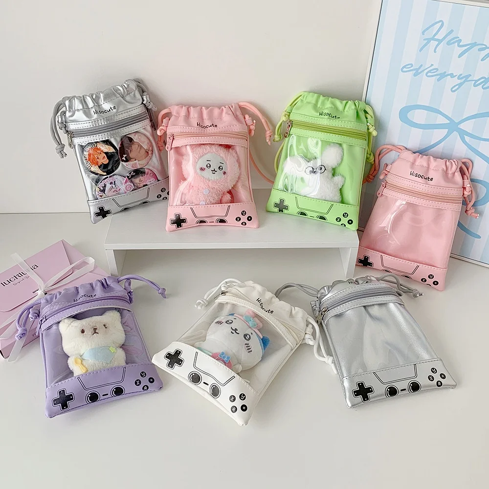 

Милая полупрозрачная сумка через плечо, дорожная плюшевая кукла, сумка для хранения губной помады для девочек, защитный чехол для игрушек, сумка для мобильного телефона