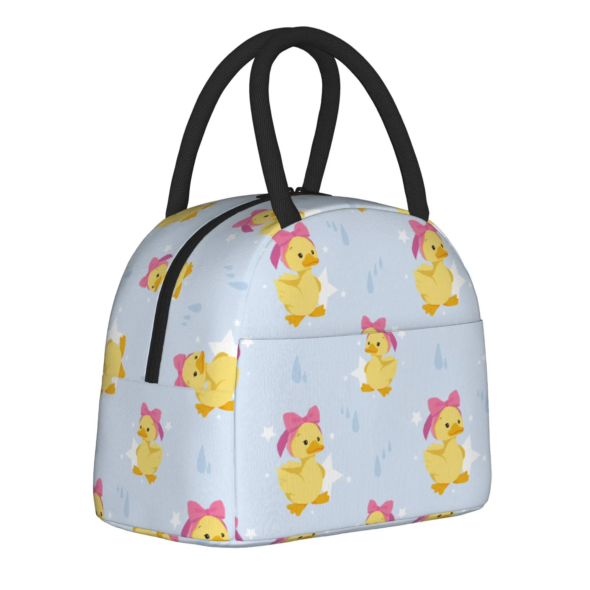 Cartoon Duck  Insulated Lunch Bag Thermal Bag Reusable  High Capacity Tote Lunch Box for Men Women Beach  Outdoor