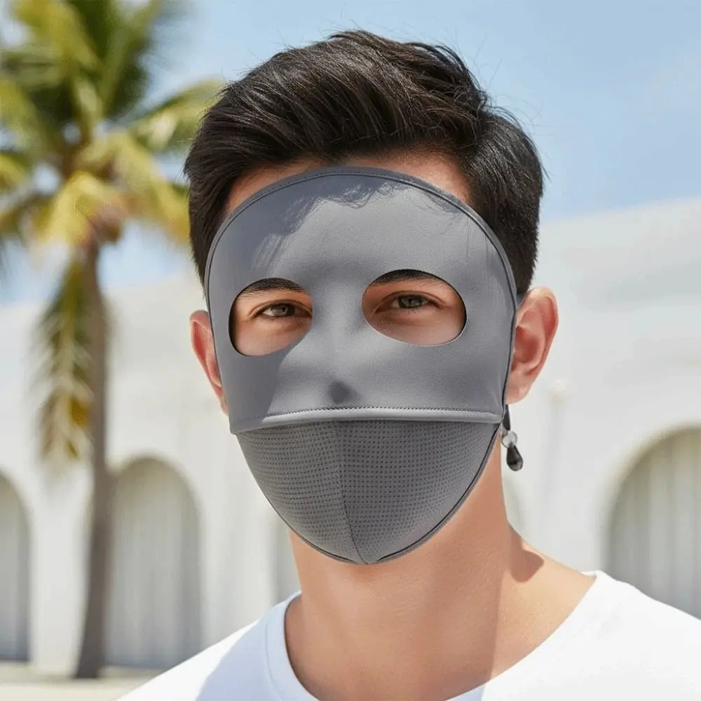 

Comfortable Polyester Sunscreen Mask Breathable Traceless Ice Silk Face Clothing Cool Elastic UV Protection Mask School