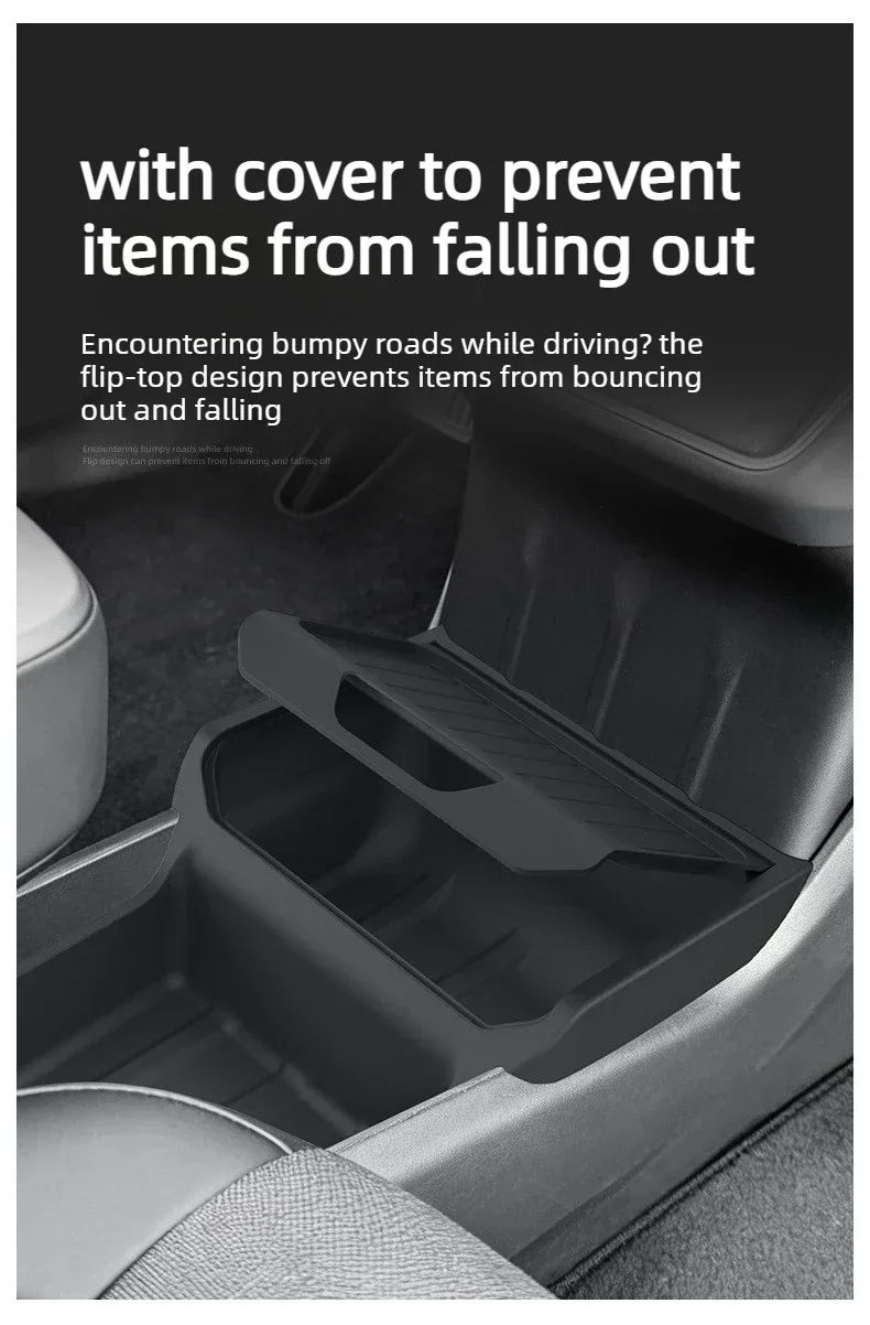 Für Tesla Model Y Standard RWD 2025 2026 Mittelkonsolen-Aufbewahrungsbox Armlehnenbox Ablage Schutzmatte Zubehör – Detail 6