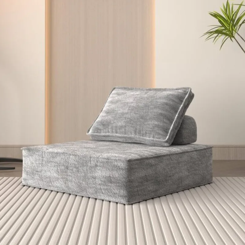 Modular Sectional Single Square Modern Floor Sofa Couch Accent Armless Chair With Removable Back Cushion For Living Room