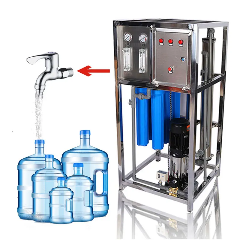 500L/hour small water purification system reverse osmosis filtration device drinking water treatment machine