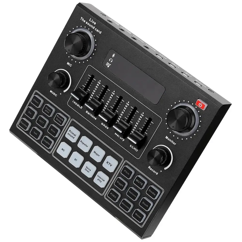 

Sound Card Equipment for Phone Computer Dual Support High Quality Materials Live Streaming Mixer 1200ma Random Color