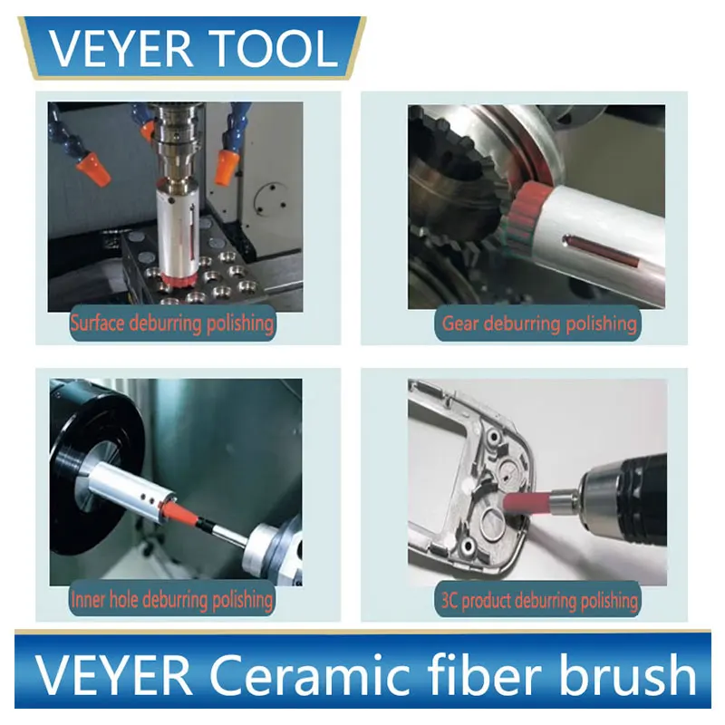 Imagem -03 - Escova de Fibra Cerâmica Lisa Brilhante Remoção de Rebarbas Escova de Limpeza de Alumínio Máquinas-ferramentas Polonesas Automáticas Superfície Cnc