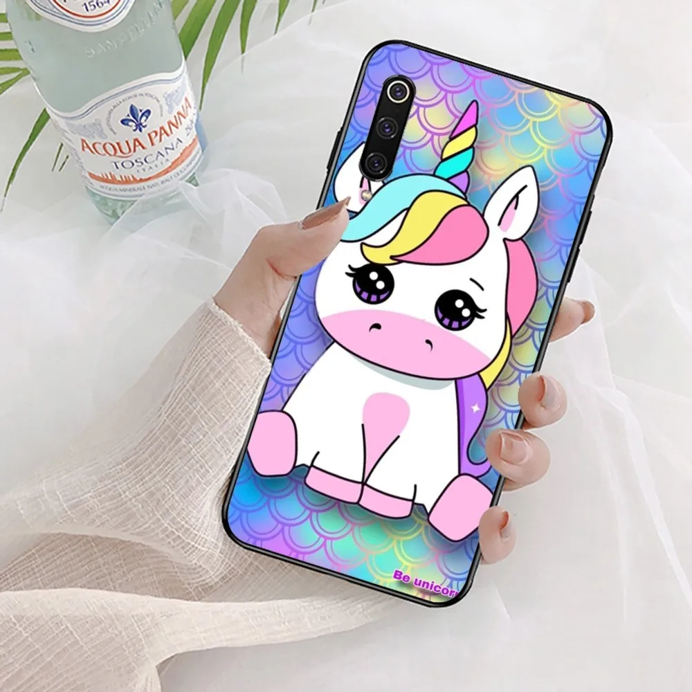Pink Unicorn Rainbow Phone Case For Xiaomi Mi 5X 8 9 10 11 12 lite pro 10T PocoX3pro PocoM3 Note 10 pro lite image 3