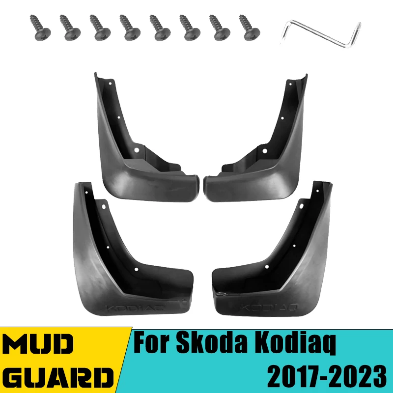 

4 PCS Car Mudguards Mud Flaps For Skoda Kodiaq 2017-2023 2018 2019 2020 Auto Splash Guard Front Rear Mud Fender Car Accessories