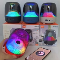 TG463 Portable Transparent RGB Light Speaker LED Colorful Light Wireless Blue-tooth HiFi Music BT Stereo Bass Mini Speaker