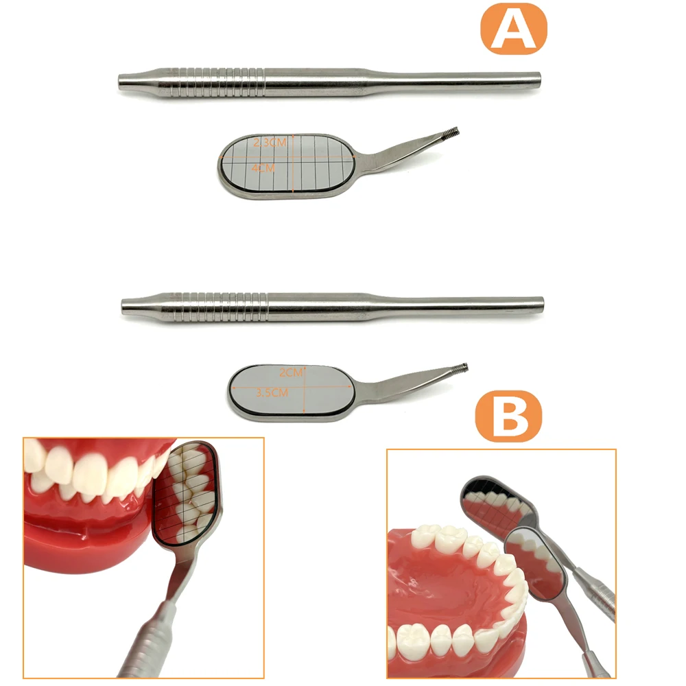 Dental Mouth Mirror Anti-Fog with Handle Long Shape Rhodium Mirrors Reflectors High Quality Dental Tools