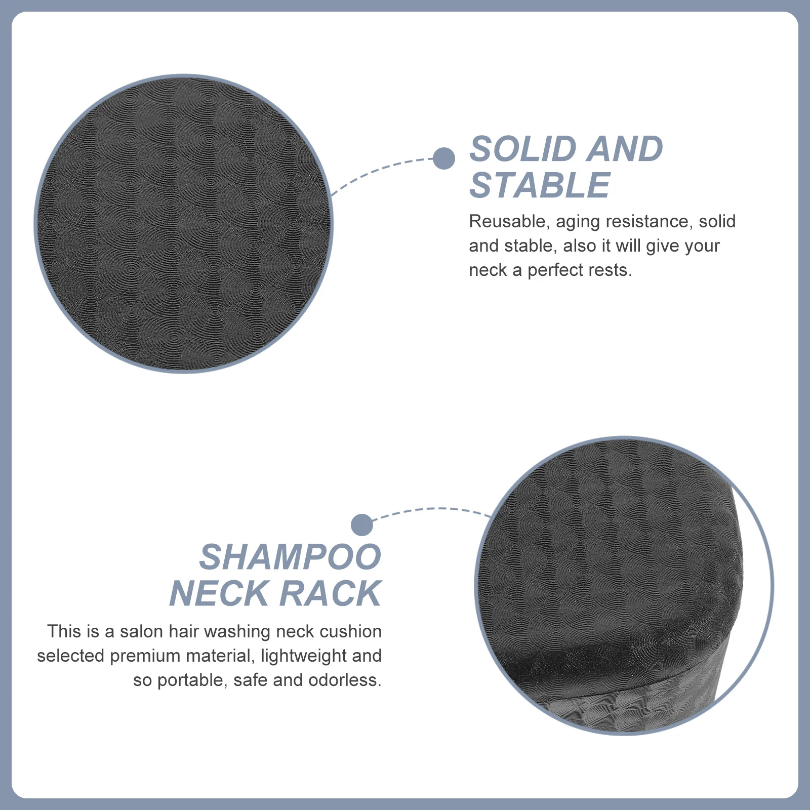 

Salon Shampoo Bowl Cushion Reusable Neck Support Anti Slip Ergonomic Design Portable Safe Odorless Hair Washing Pillow