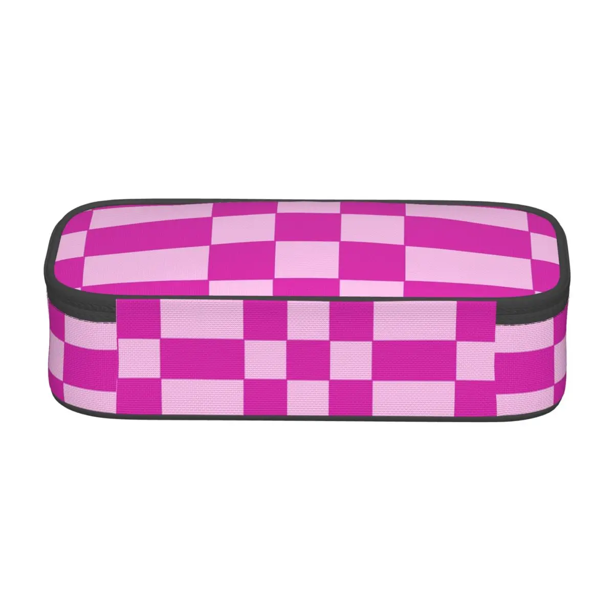 Pink Checkerboard Plaid Pattern Pencil Cases for Student Gifts Pen Box Pencil Bag Large Storage Pencil Pouch Pen Holder
