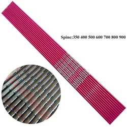 12pcs Archery Pure Carbon Arrows Shaft ID4.2mm Black /pink 30inch for Recurve Bow Bow and Arrow Shooting Accessories