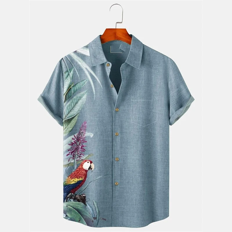 Summer Cotton Linen Shirts For Men Casual Short Sleeved Shirts Blouses Solid Turn-Down Collar Formal Beach Shirts Male Clothing