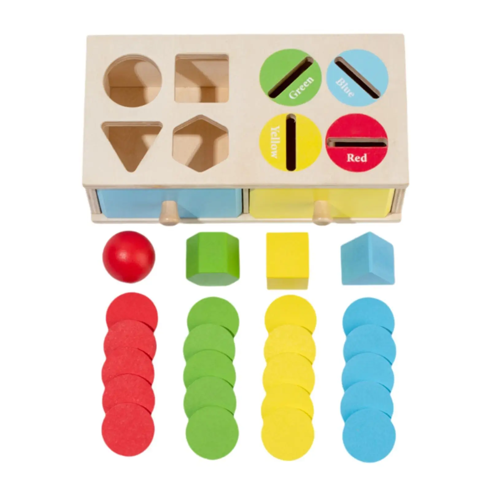 Kinder Farbsortierbox Holz Klassifizierungsbox Spielzeug für Kinder Kleinkinder