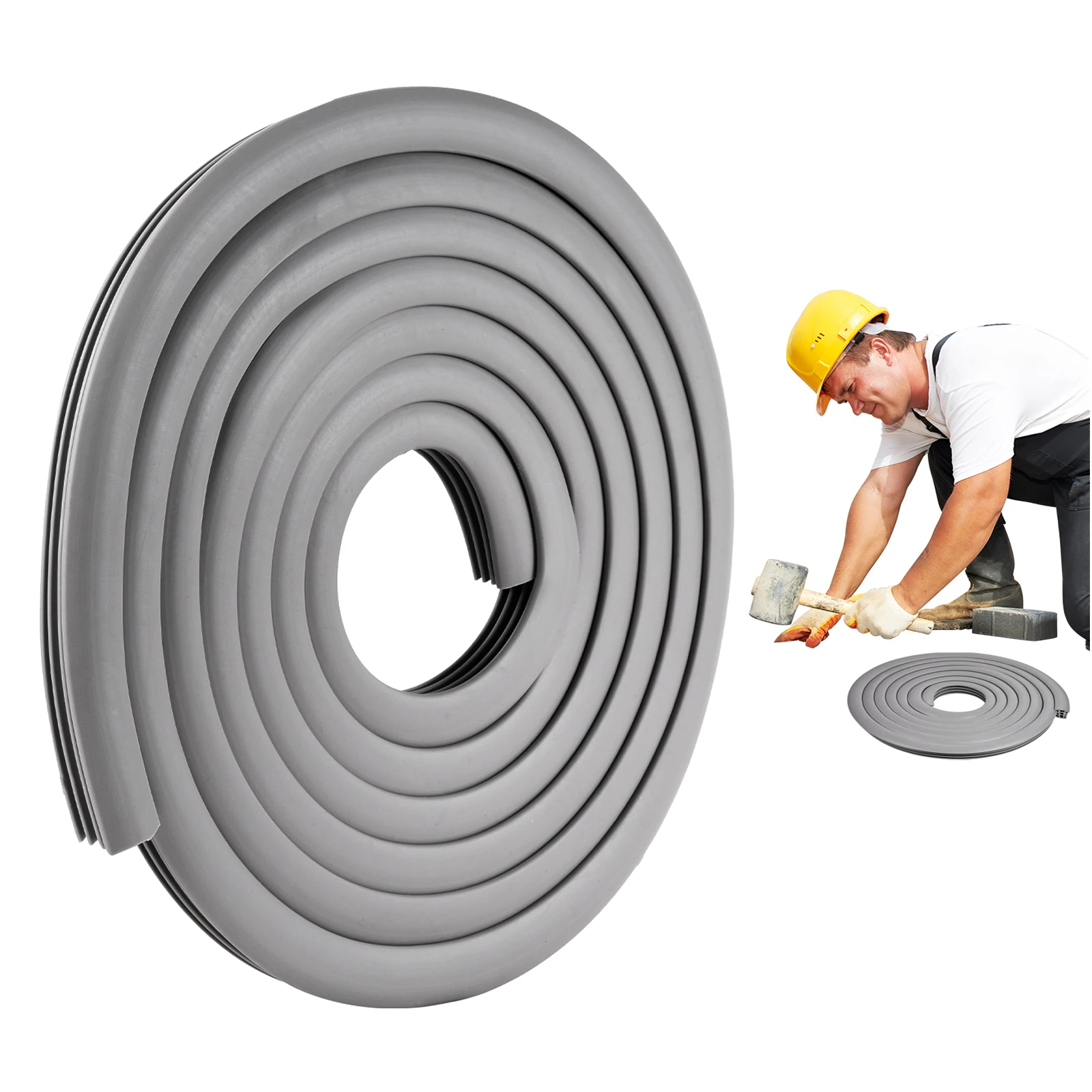 Flexible EPDM Rubber Strip Concrete Expansion Joint Filler 3/4 Inch Wide 100 Ft Long Weather Aging Resistant Seal Strip for Driveway Sidewalk Walkway Concrete Crack Repair Replacement Durable Easy Install Cut to Length Indoor Outdoor Use