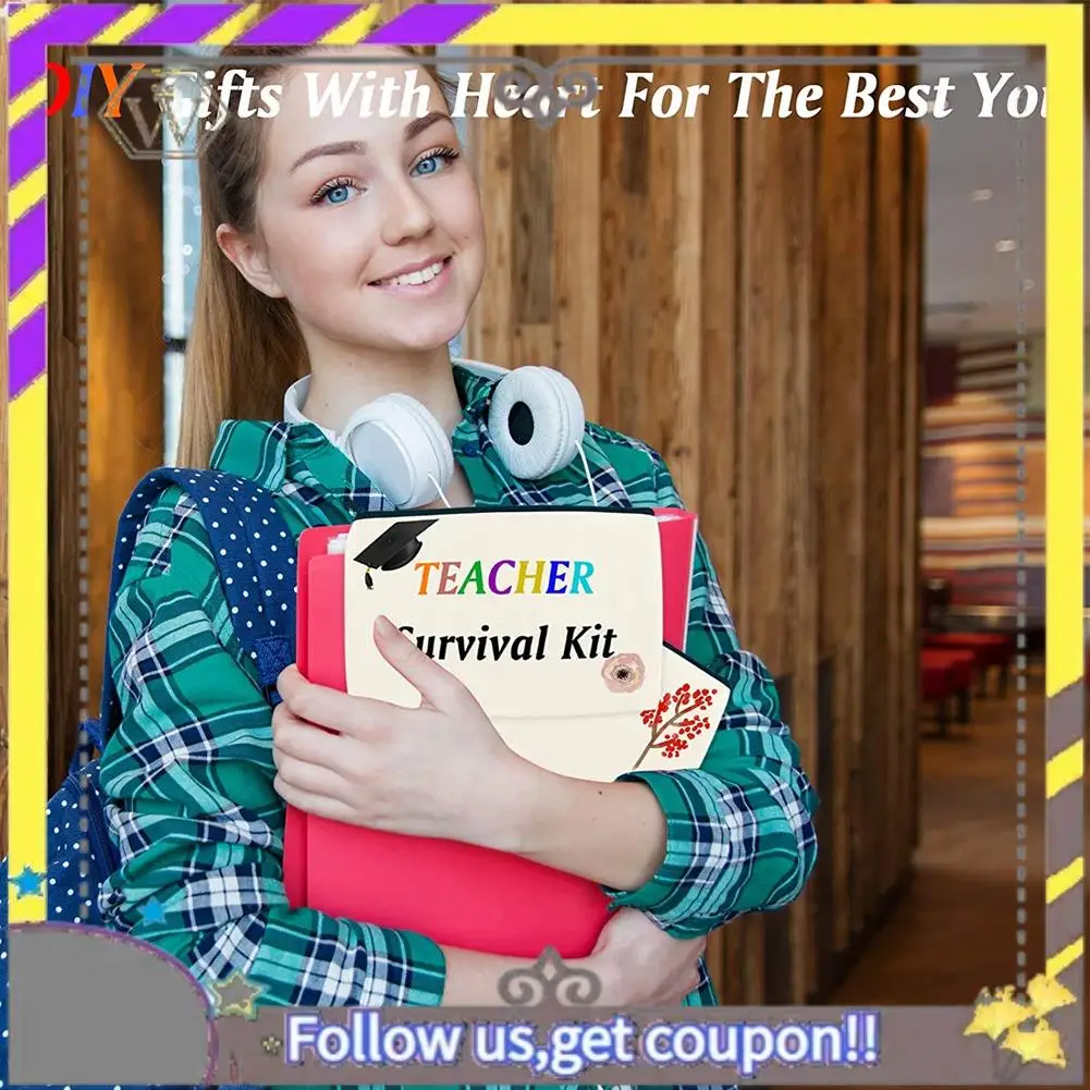 New 16Pcs Multi-Purpose Cosmetics Bag With Zipper Canvas Makeup Pouches Toiletry Bag Pen Pencil Bag Blank DIY Craft Bag