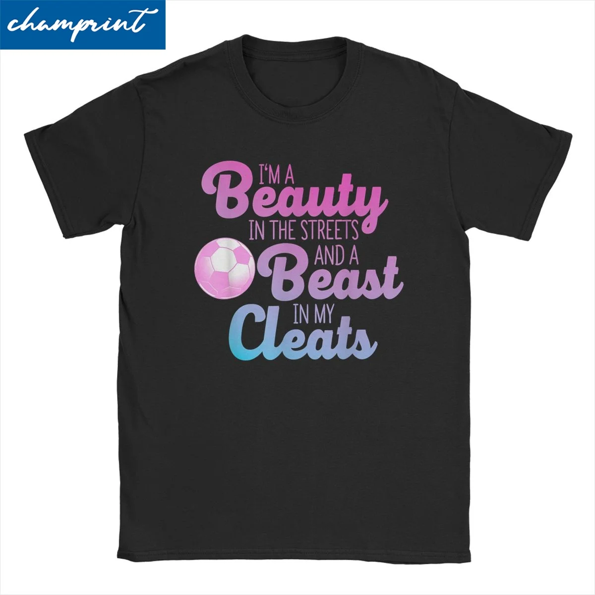 Camiseta masculina e feminina, arte de futebol, jogador de futebol, amante de futebol, algodão puro, manga curta, gola redonda, roupas plus size