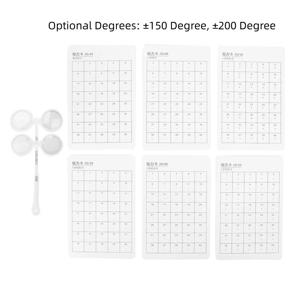 Adjustable Optical Flipper ±200 Degree Plastic Material Optometry Instrument Visual Card ±150 Degrees Vision Training Tool