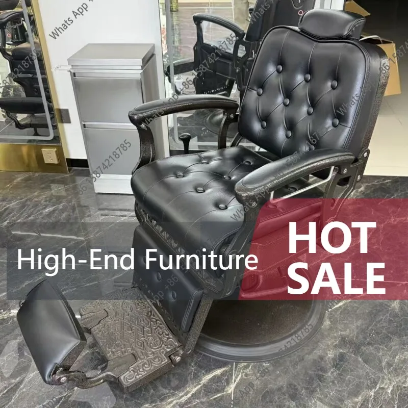 

Мужское парикмахерское кресло eF Retro с масляным механизмом регулировки, вращением и подъемом, для бритья и стрижки, специальное для салонов красоты и барбершопов