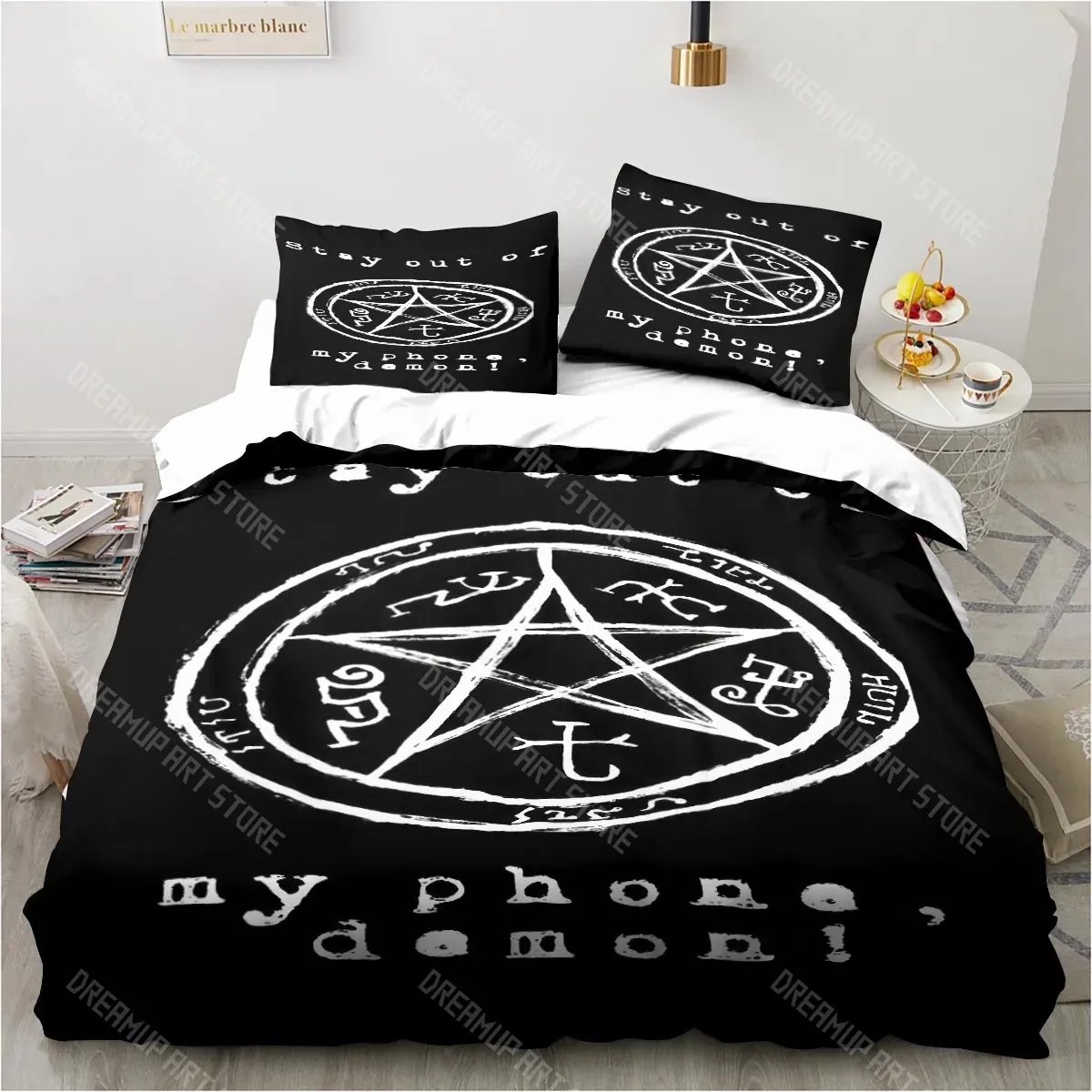 3D Printed Supernatural TV Bedding Set for Boys Girls Duvet Cover Pillowcase Included Twin Queen King Full Single Double Sizes