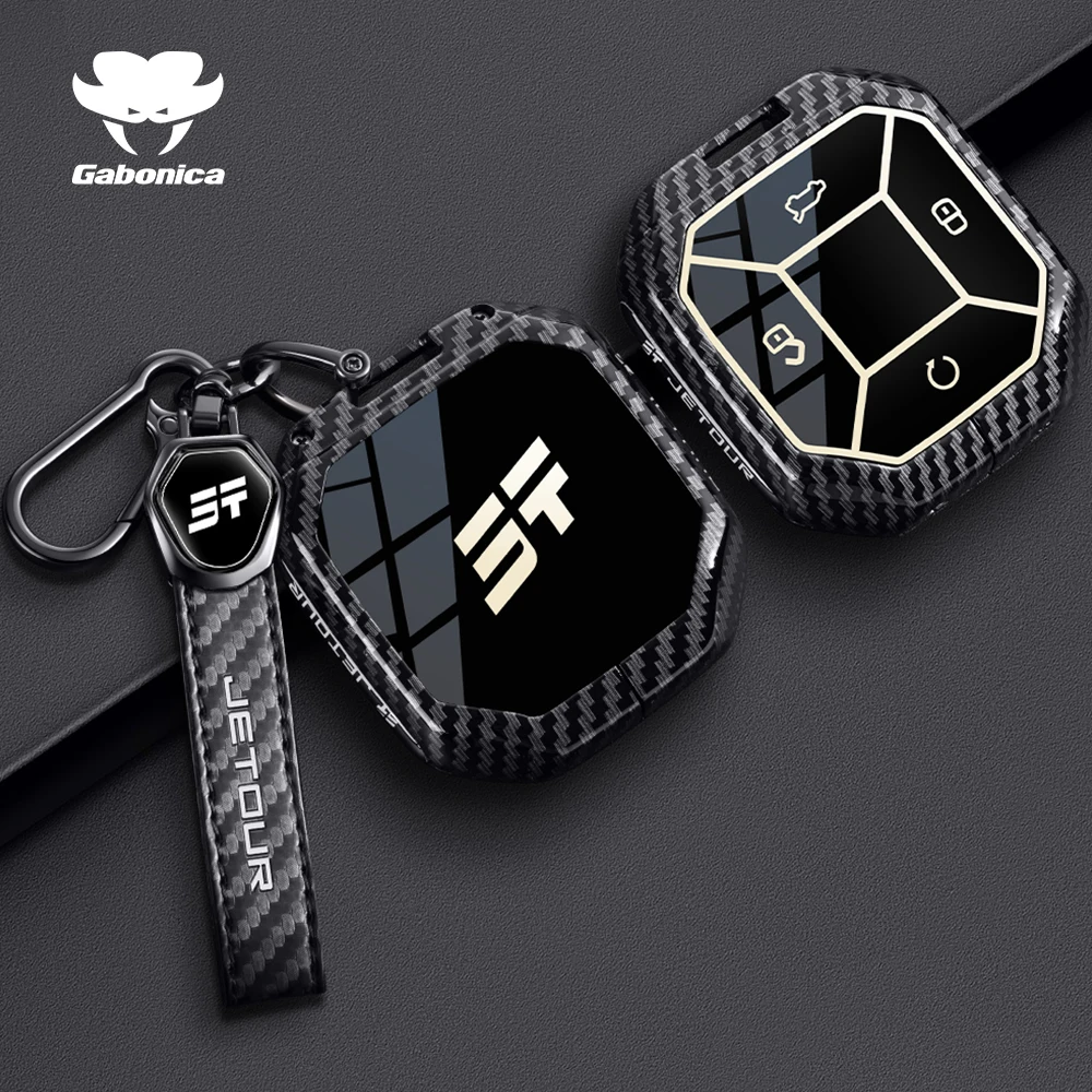 

Car Key Case for Chery Jetour T2 Traveler Traveller Pro 2023 2024 Remote Cover Shell Keychain Holder Fob Interior Accessories