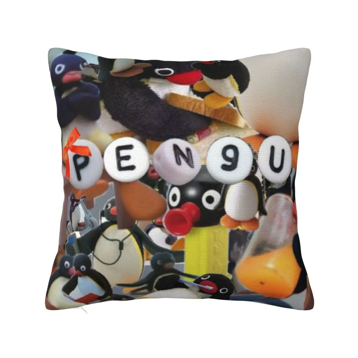 Pingus Cartoon Penguin Pillowcases Soft Polyester Cushion Cover Gift Pillow Case Cover Home Zippered 45X45cm Multiple Sizes