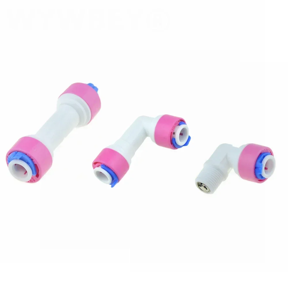 RO Water Elbow Straight Check Valve Quick Coupling Fitting 1/4 3/8 Hose 1/8