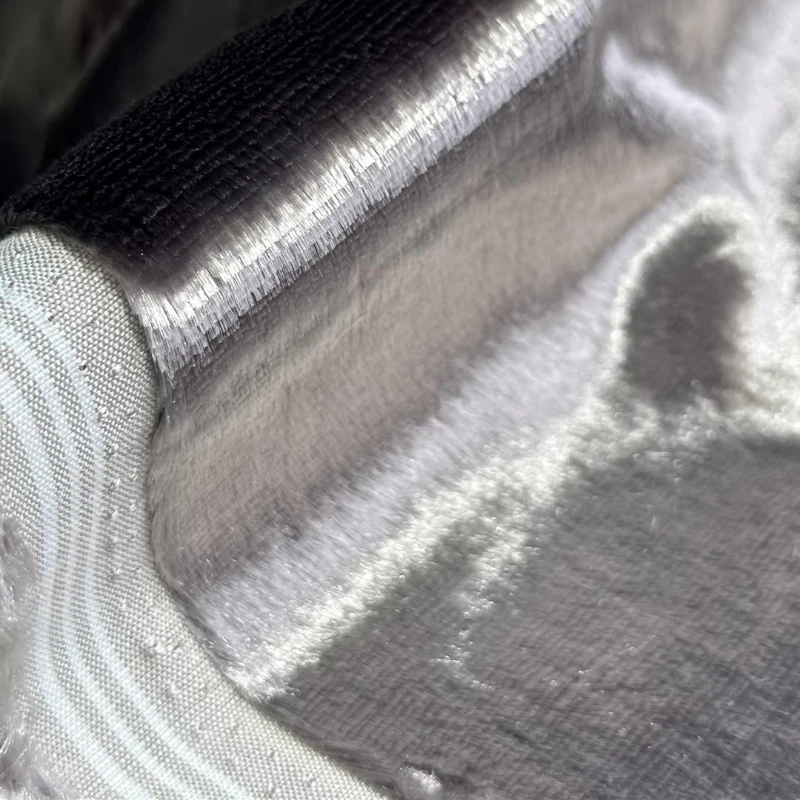 

Imitation Mink Fur Fabric Silver Gray Long Hair Fashion Clothing Overcoat for Diy Sewing Cloth Material By Meters