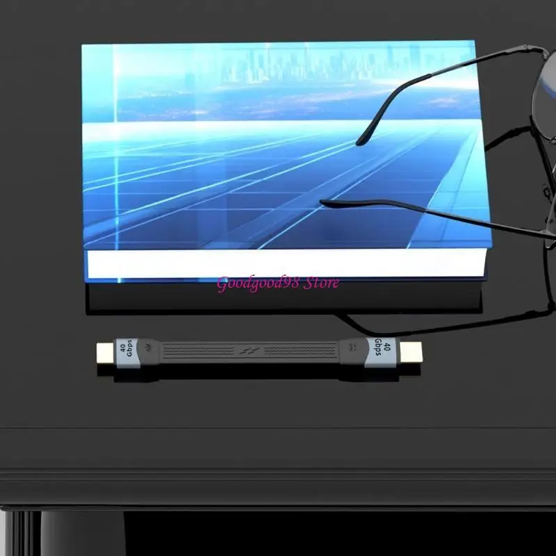 

USB C to C Fast Cable, 100W 40Gbps Data Transmission 8K Video Soft FPC 14cm USB4.0 Line for Multiple Devices W8EC