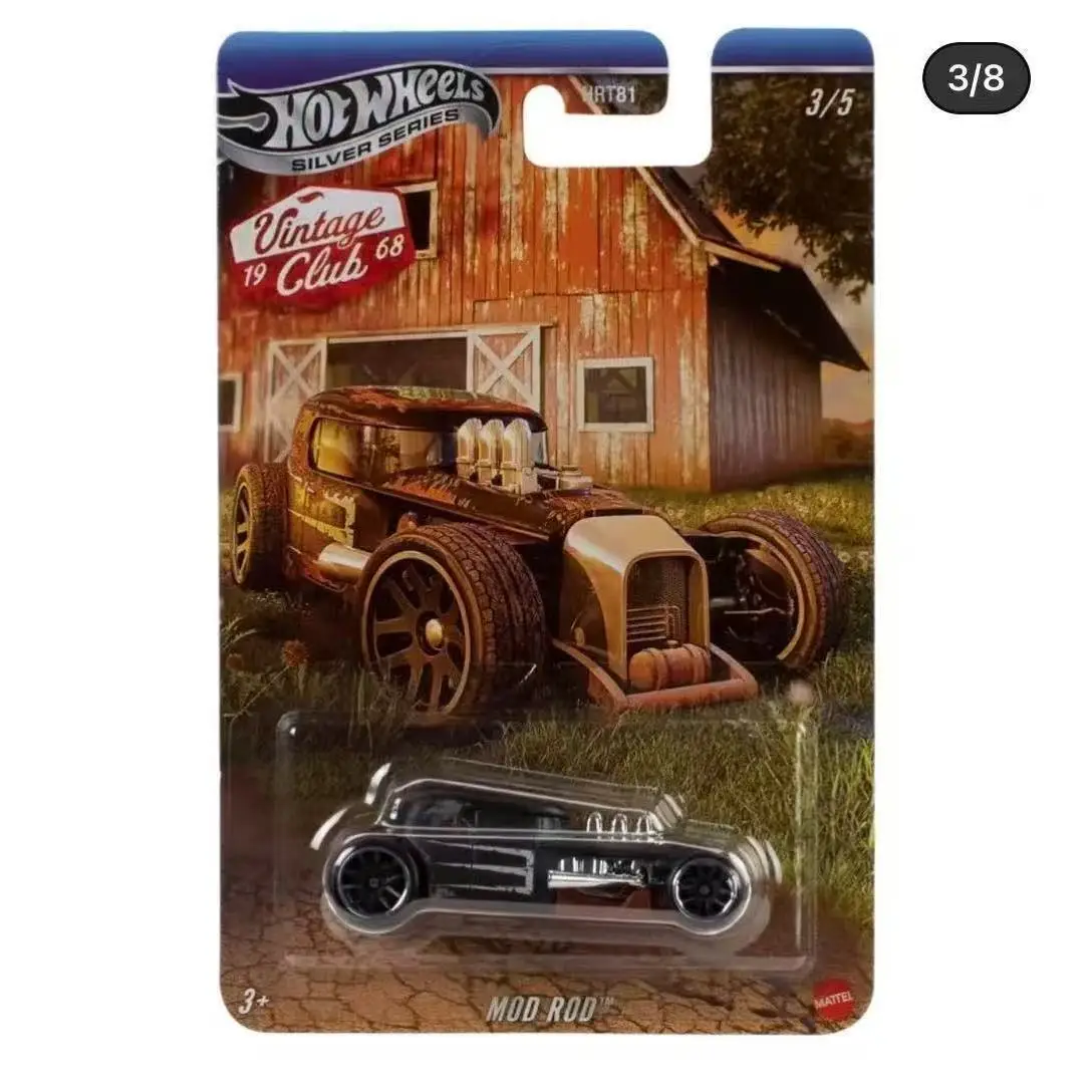 ماتيل 2025 منتج جديد عجلات ساخنة نادي كلاسيكي موستانج بورش 911 فولكس فاجن بيتل ريترو سبيكة نموذج سيارة Hrt81 التسمية الفضية يموت الصب نموذج سيارة هدية عيد ميلاد #4