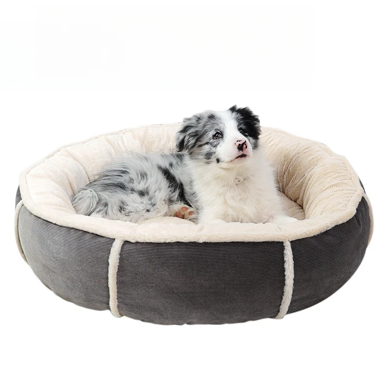 

Cotton-Padded Doghouse Washable Thickened Kennel with Warm Removable Bed for Winter Pet Beds