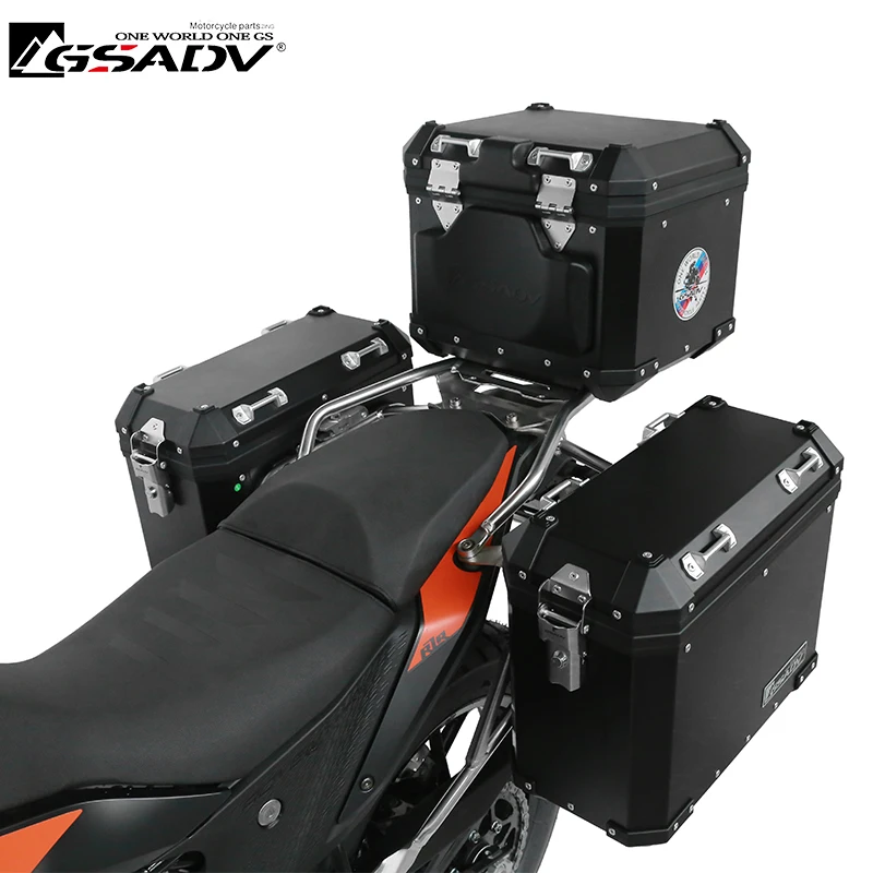

40L/46L Motorcycle Aluminum Luggage Panniers Saddlebag Bracket Rack Motorcycle Equipments Side Boxes for KTM 390 Adv
