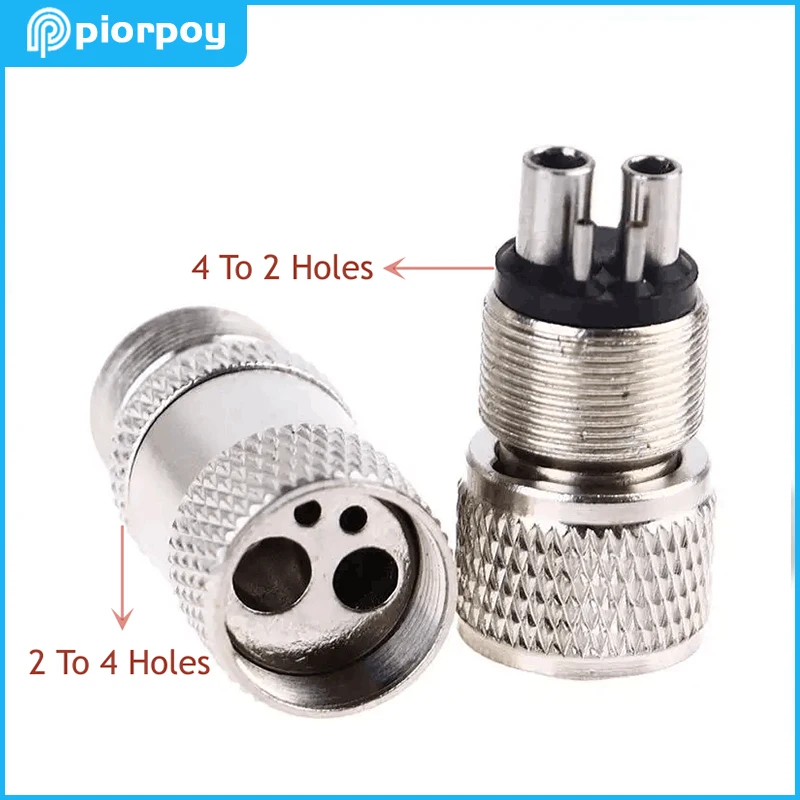 

Dental Handpiece Turbine Adapter High Speed Handpiece Spare Parts Coupler Changer 4 to 2/ 2 to 4 Holes Dentistry Accessories