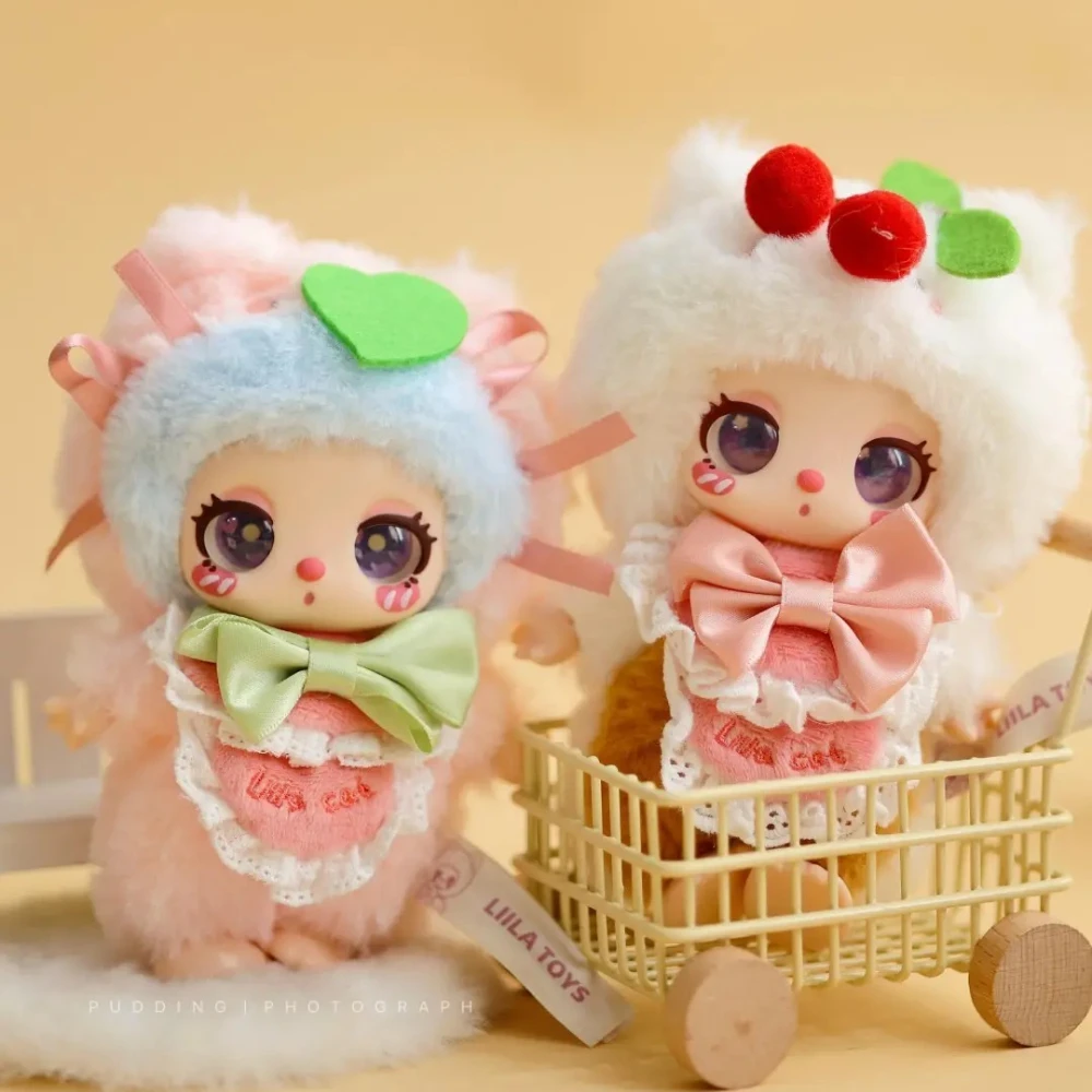 Echte Liila Chef Kitten Serie Blind Box Kawaii Plüsch Spielzeug Desktop Dekoration Ornamente Taschen Anhänger Geheimnisvolle Überraschung Geschenk