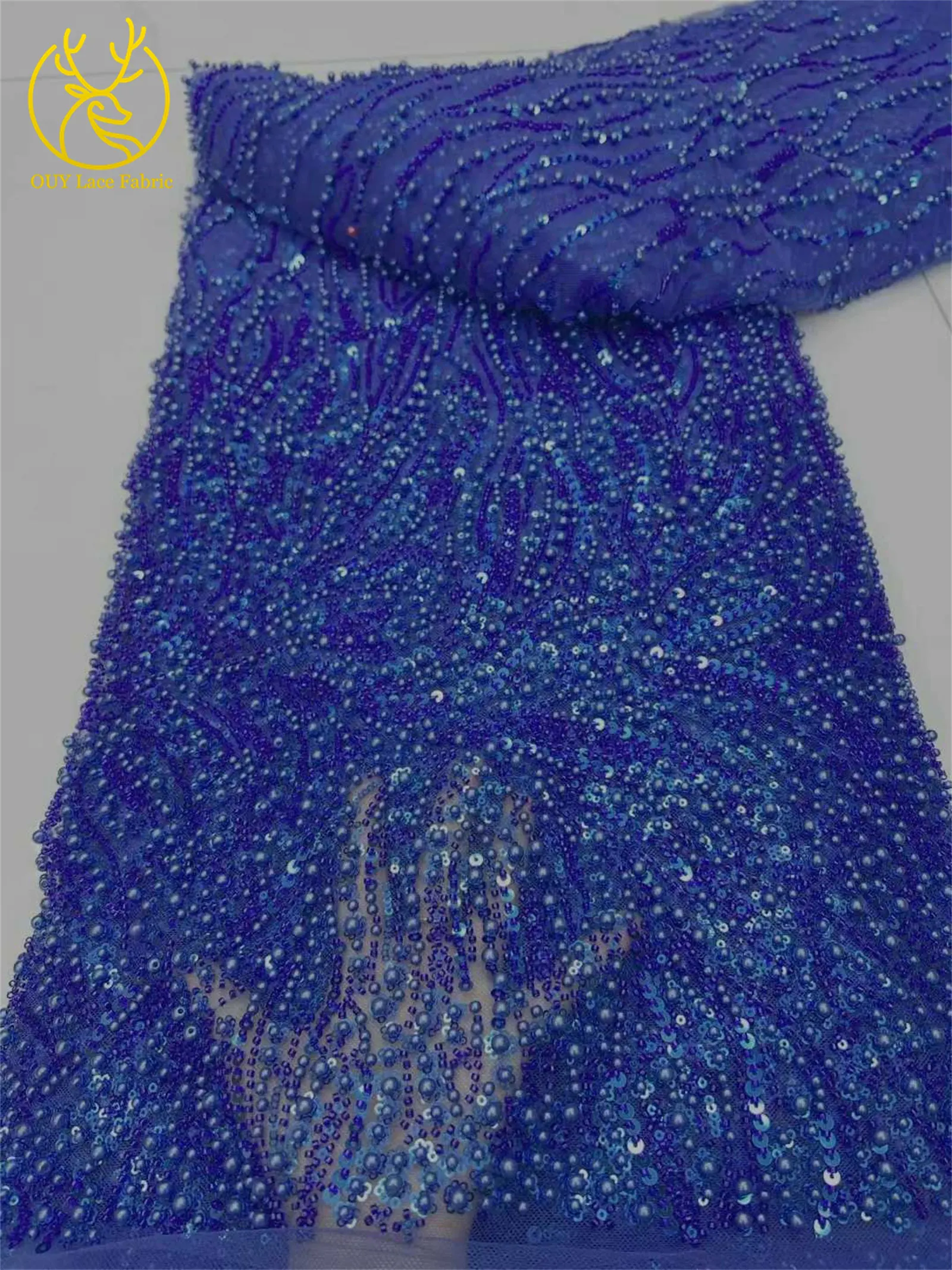 الفاخرة اليدوية مطرز تول أقمشة الدانتيل فرنسا نيجيريا الترتر أقمشة الزفاف الراقية أقمشة الزفاف فساتين