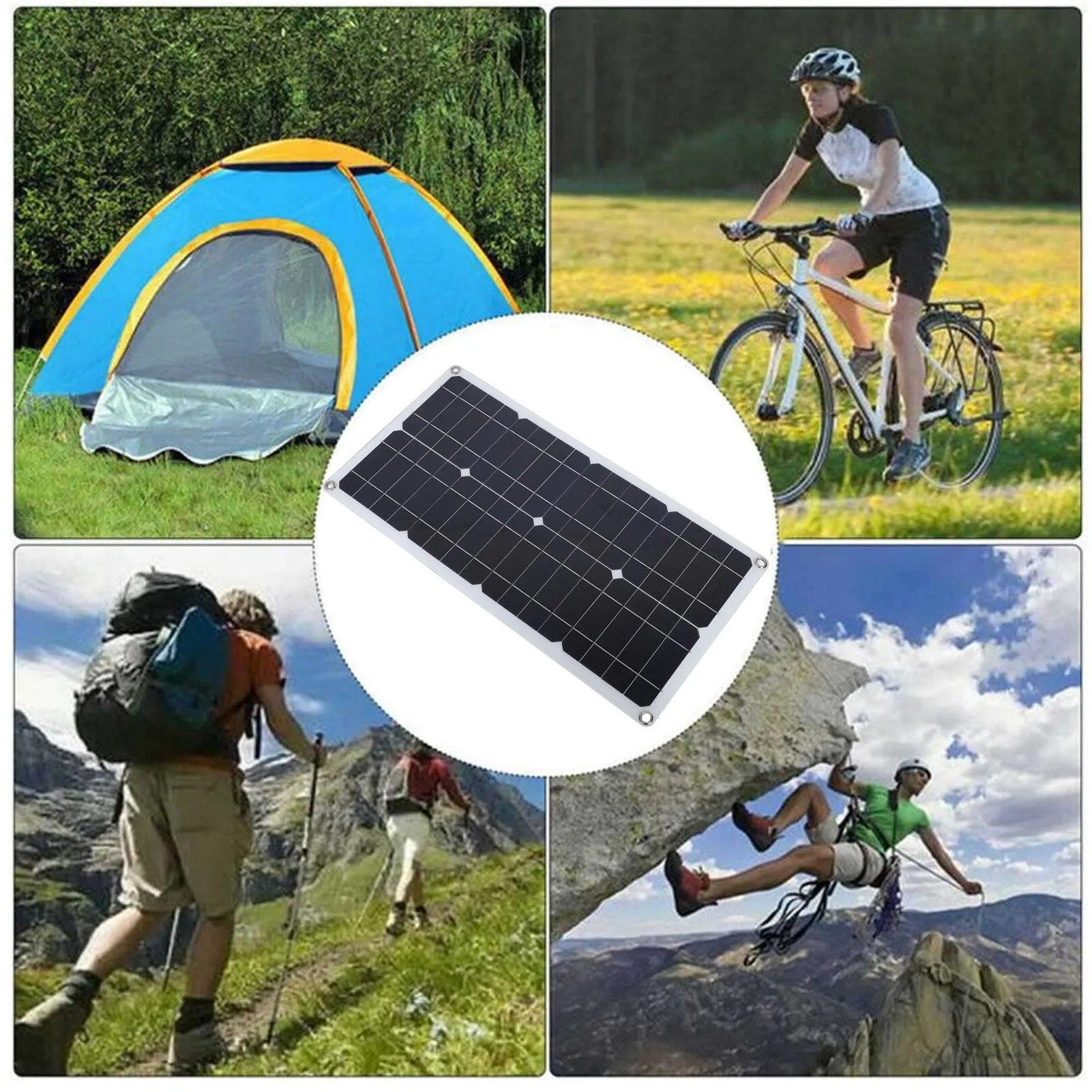 

Solar Panel Set 100W IP67 Waterproof 54 X 28cm Solar Panel Portable 12V 24V with 20A Controller for Caravan for RV