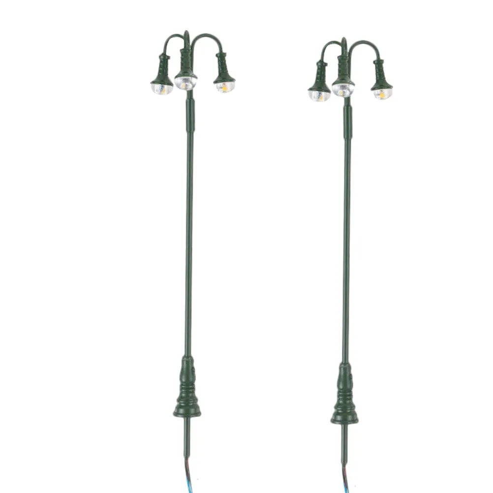 

2Pcs Mini Street Lamp for DIY Micro Landscape Sand Table Decor Garden Path Lighting Warm Chic Ornament Mini House Decoration