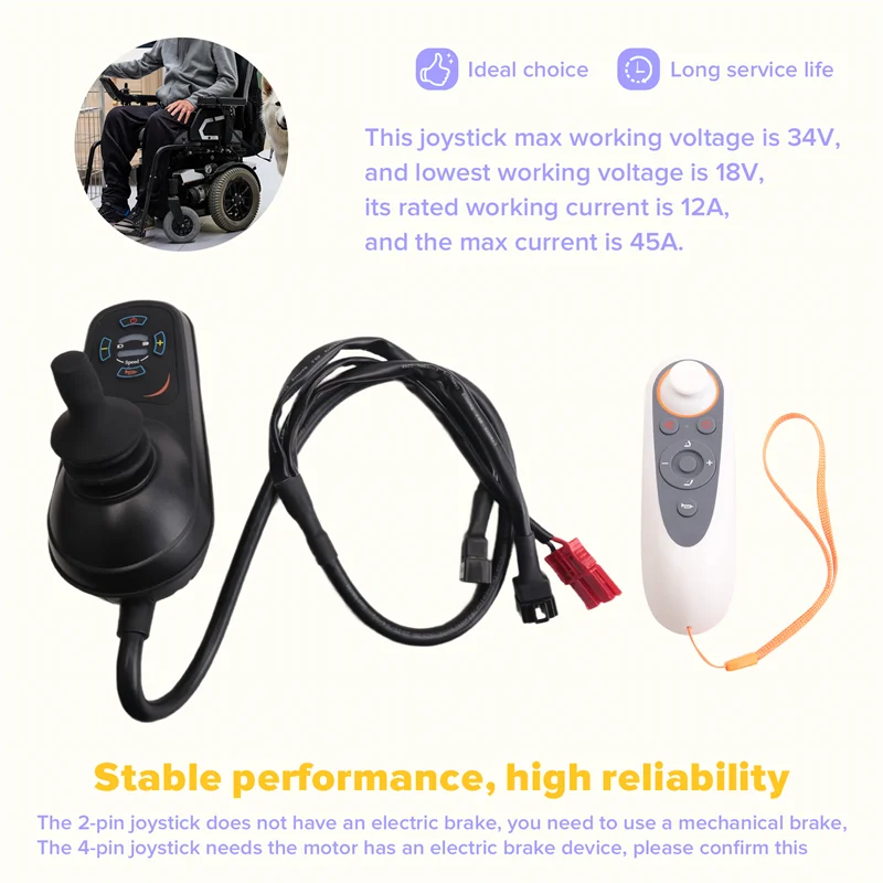 AB56-Untuk Pengontrol Joystick Sepeda Kursi Roda Listrik Dalam Ruangan 24V Motor Brushed Penggerak Ganda Maju Mundur Arus Maksimum 45A