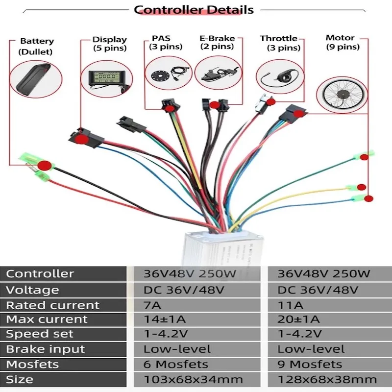 Elektrische Fiets Conversieset 36V/48V 250W-2000W Borstelloze Naaf Motor Wiel E Fiets Motor Kit Met Sw900lcd/Led Display 20 "-29" 700c