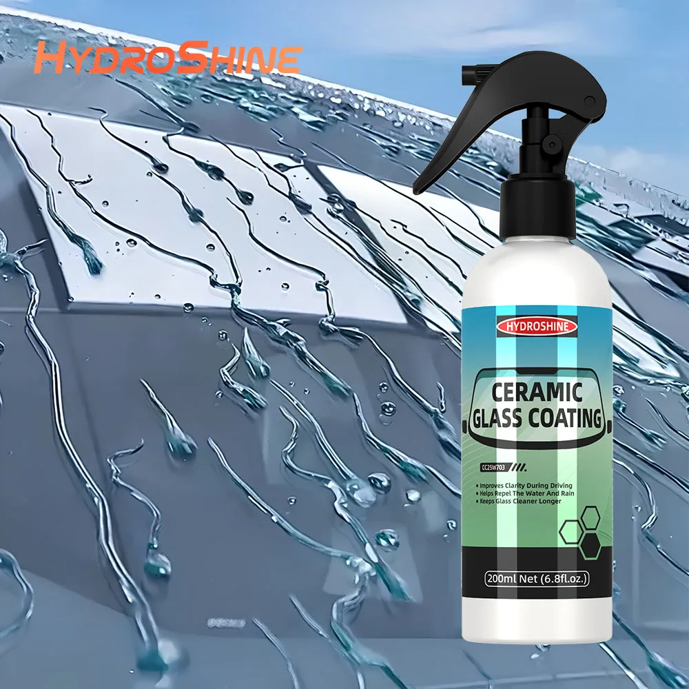 Hydroshine High Gloss Ceramic Glass Coating Spray | Rainproof Waterproof Hydrophobic Auto Detailing