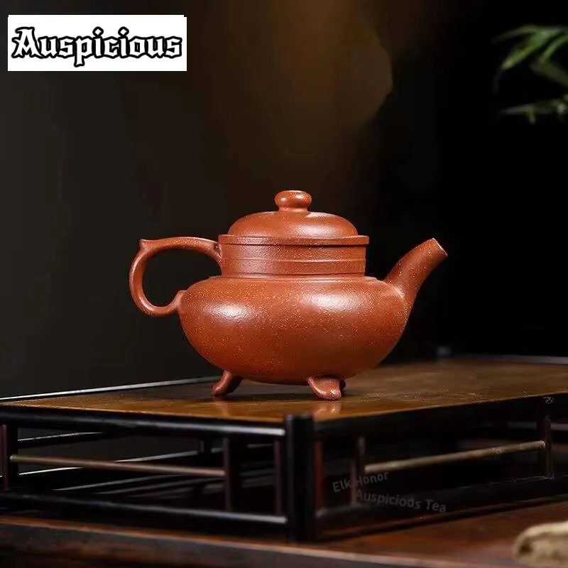 250ml Chinese Yixing Teapot Pure Handmade Aoxue Pot Purple Clay Tea Set Kettle with Filter Tea Ceremony Decoration Accessories
