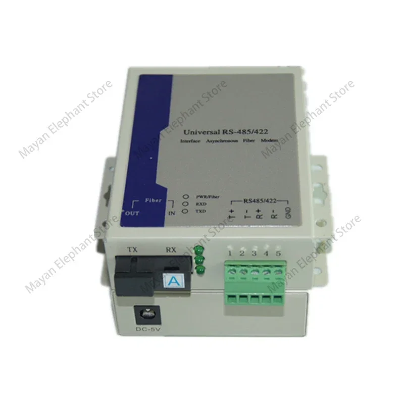 1 Pair 1 Channel Bidirectional Data Over Fiber Optic Converter with RS485 and 600w Surge Protection