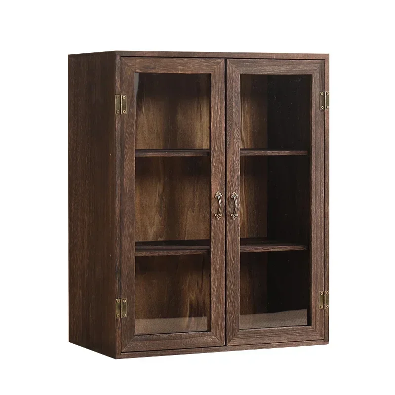 

% бытовой чайный шкаф из цельного дерева, пылезащитный держатель для чашки, маленькая стойка для боги, настольная полка, набор чайников, подставка для листьев