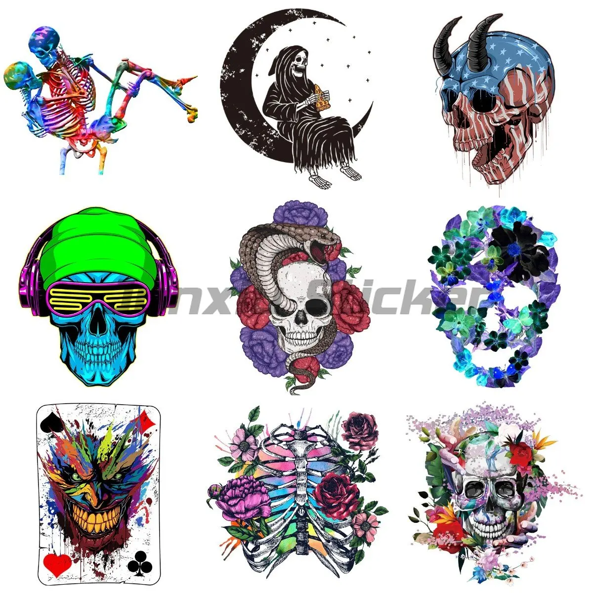 

Scary Skull Personalized Art Car Sticker Sticker Motorcycle Stickers Helmet Stickers Wall Stickers Window Decals Bicycle Decals