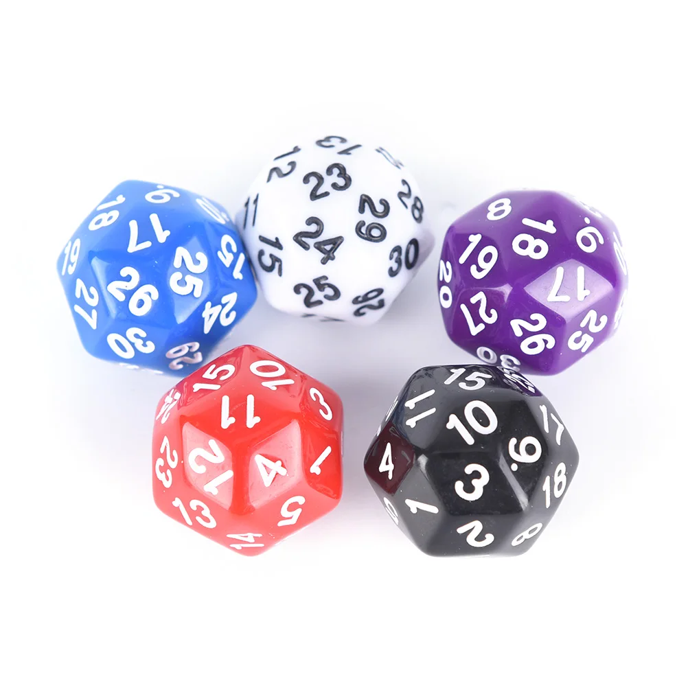 1pc 60 Face Dice For Game Polyhedral D60/20 Multi Sided Acrylic Dice Gift For Game Lovers Game Party Entertainment Equipment