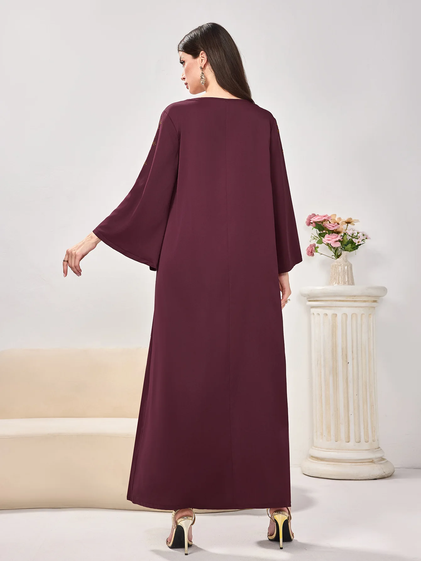 Ramadan dubaï Abaya diamants Jalabiya femmes musulmanes Robe de soirée turquie caftan Caftan Marocain Femme Robe Eid Kebaya Robe
