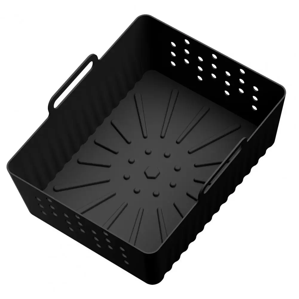 Non-stick Air Fryer Pan Silicone Air Fryer Liners for Ninja Sl401 2-basket Air Fryer Reusable Pot Accessories for Safe