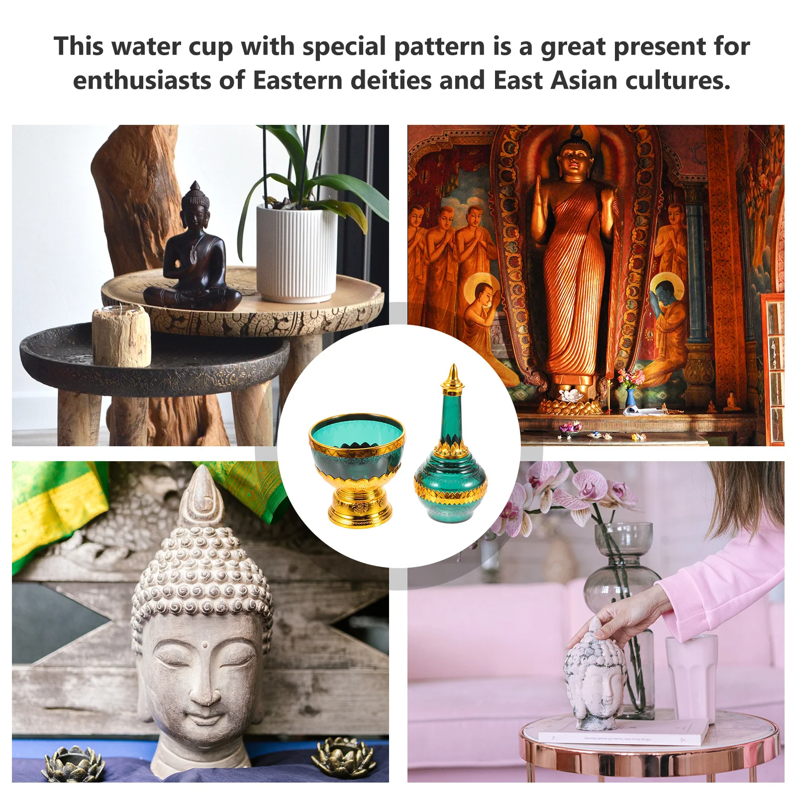 

1 set 1 Set Holy Water Tibetan Offering Desktop Decorative Plastic Cup For Home Temple Use Offering Bowl Multi-Function