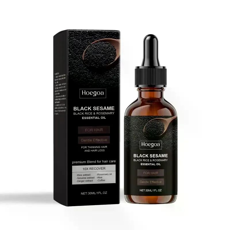 

Hoegoa Black Sesame Serum Black Sesame Essential Oil Hydrate Oil Control Nourish Dry Hair Smooth Shiny Serum