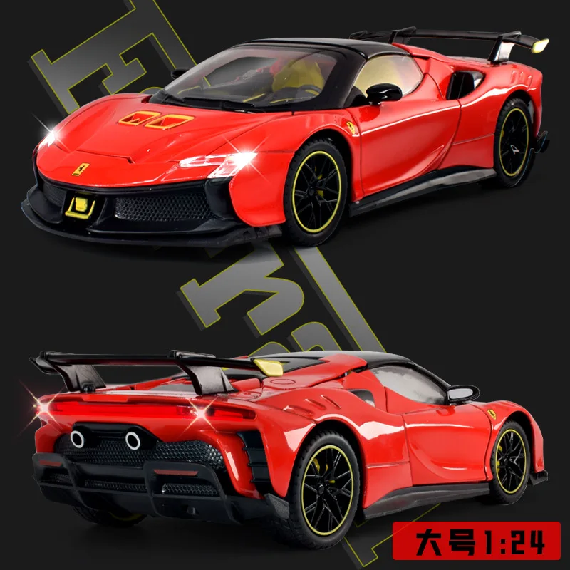 1: 24 Ferrari SF90XX alloy car model Stradale ornament collection