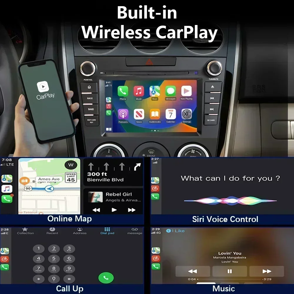 WIFI Navigation Bluetooth For Mazda CX7 2009 2010 2011 2012 2013 2014 Android Wireless Carplay Multimedia GPS Car Radio CHSTEK
